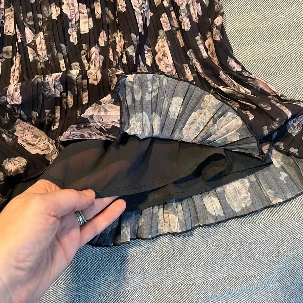 NWT Ganni Floral Georgette Mini Dress